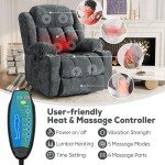 Dual Motor Lay Flat Lift Chair with Massage