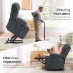 Dual Motor Lay Flat Lift Chair with Massage