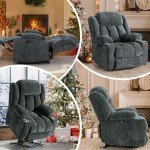 Dual Motor Lay Flat Lift Chair with Massage