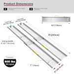Ruedamann Portable Wheelchair Ramp - 8FT, 600 lbs Capacity