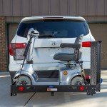Steel Scooter Wheelchair Carrier with Folding Ramp