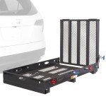 Steel Scooter Wheelchair Carrier with Folding Ramp