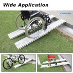 Ruedamann Portable Wheelchair Ramp - 8FT, 600 lbs Capacity