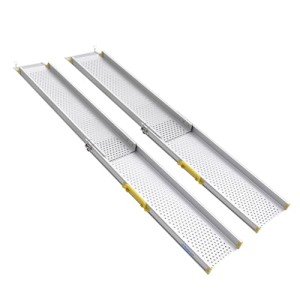 Adjustable Aluminum Wheelchair Ramp - 600 lbs Capacity