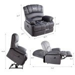 Dual Motor Power Lift Recliner Chair – Dark Gray
