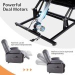 Dual Motor Power Lift Recliner Chair – Dark Gray