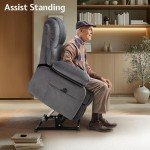 Dual Motor Power Lift Recliner Chair – Dark Gray
