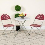 Burgundy Folding Chair - 650 lb Capacity - 8 Pack