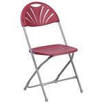 Burgundy Folding Chair - 650 lb Capacity - 8 Pack