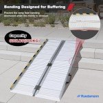 Ruedamann 5FT Portable Aluminum Wheelchair Ramp