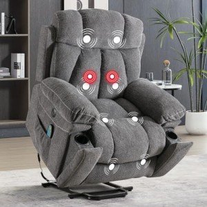 Phoenix Home Large Power Lift Recliner with Massage