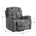Phoenix Home Large Power Lift Recliner with Massage