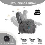 Phoenix Home Large Power Lift Recliner with Massage
