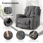 Phoenix Home Large Power Lift Recliner with Massage