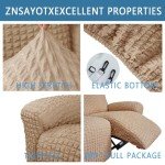 Jumbo Electric Recliner Chair Cover - Oatmeal
