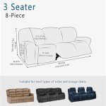 Jumbo Electric Recliner Chair Cover - Oatmeal