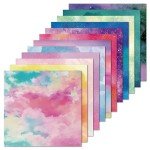 Shimmer Watercolor Scrapbooking Paper Pack - 48 Sheets