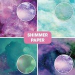 Shimmer Watercolor Scrapbooking Paper Pack - 48 Sheets
