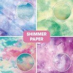 Shimmer Watercolor Scrapbooking Paper Pack - 48 Sheets