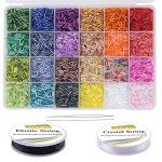 9600 Piece Glass Bead Kit for Jewelry Making