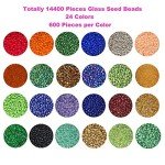 24 Color Glass Seed Beads for Jewelry Making