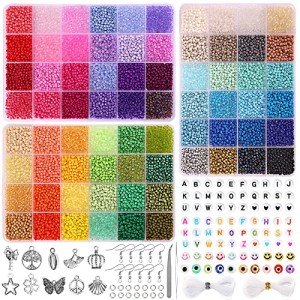 72 Colors Glass Seed Beads Set for Jewelry Making