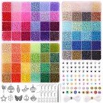 72 Colors Glass Seed Beads Set for Jewelry Making