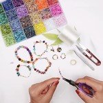9600 Piece Glass Bead Kit for Jewelry Making