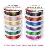 Anezus 12 Rolls Tarnish-Resistant Jewelry Wire