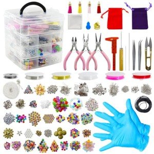 4 Layer Jewelry Making Kit with Charms & Beads