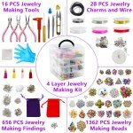 4 Layer Jewelry Making Kit with Charms & Beads