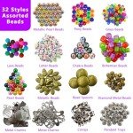 4 Layer Jewelry Making Kit with Charms & Beads