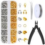 1200-Piece Jewelry Making Crimp Beads Kit