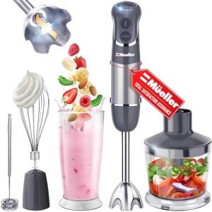 Mueller 4-in-1 Immersion Blender with Turbo Boost
