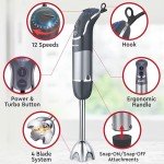 Mueller 4-in-1 Immersion Blender with Turbo Boost