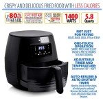 Deco Chef 5.8QT Digital Air Fryer with Accessories