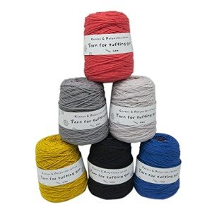 Poly Cotton Tufted Yarn for Rug Making Set