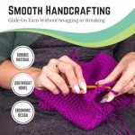 Beginner Crochet Kit with Ergonomic Hooks & Yarn