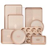 9-Piece Nonstick Bakeware Set with Rack