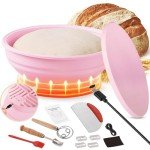 Hot Pink Sourdough Bread Proofing Basket Set