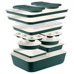 13-Piece Nonstick Stackable Bakeware Set – Sage