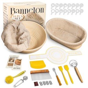 Sourdough Bread Baking Kit with Banneton Baskets