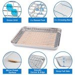 Toaster Oven Pan Set with Rack & Mat