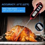 Lonicera Waterproof Digital Cooking Thermometer – Red