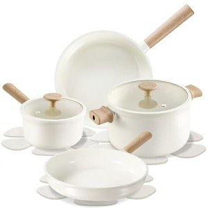 CAROTE 9-Piece Nonstick Ceramic Cookware Set