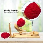 Wooden Yarn Ball Winder for Knitting & Crochet
