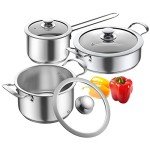 Stainless Steel 6-Piece Nonstick Cookware Set