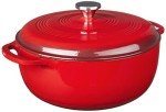 Lodge 7.5 Quart Enameled Dutch Oven in Red
