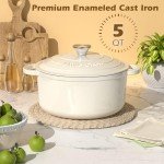 Umite Chef 5QT Enameled Dutch Oven with Lid