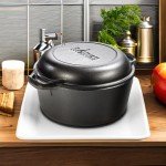 Lodge 5 Quart Cast Iron Double Dutch Oven